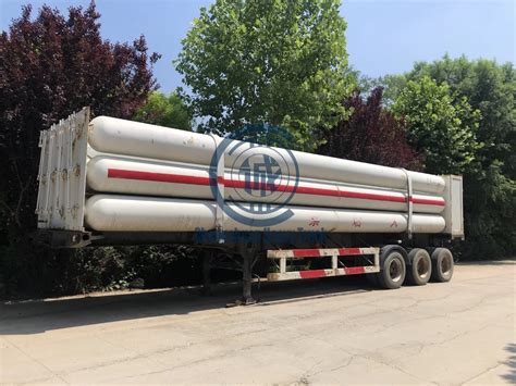 CNG LPG Tank Semi Truck Trailer 6 12 Tubes CNG Truck Gas For Compressed