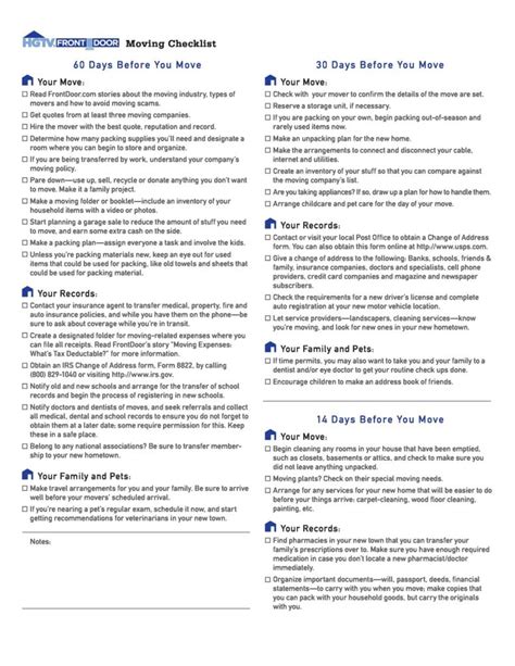 45 Great Moving Checklists [Checklist for Moving In / Out] ᐅ TemplateLab