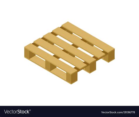 Wooden Pallet Isometric D Icon Royalty Free Vector Image