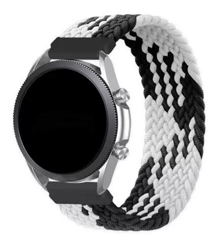 Pulseira 22mm Nylon Trançada Infinito Para Amazfit Gtr 47mm Cor Preto