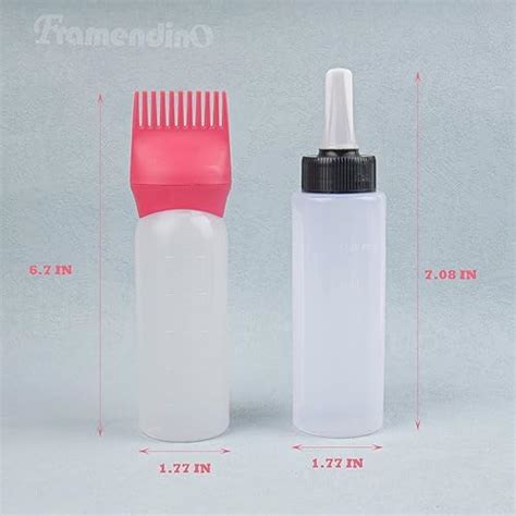 Framendino 4 Pack Root Comb Applicator Bottle Hair Oil Applicator With