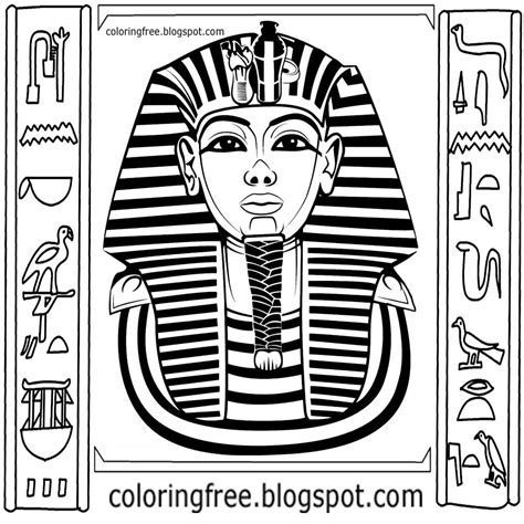 Printable Egyptian Drawing Egypt Coloring In Pages For Teenagers