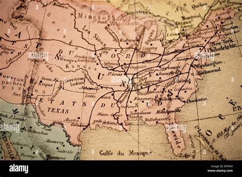 Atlas Classique publicado en 1869 - mapa antiguo Fotografía de stock ...