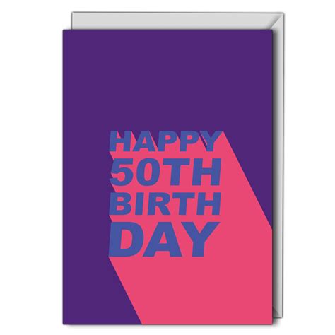 Personalised Cards And Ts Online 50th Birthday Card 3d Bold