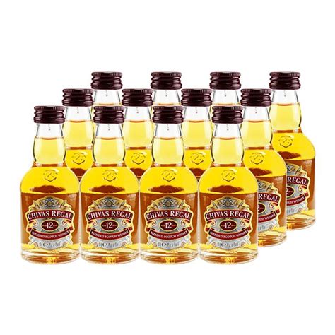 Kit 12 Unidades Mini Whisky Chivas Regal 12 Anos 50ml Submarino