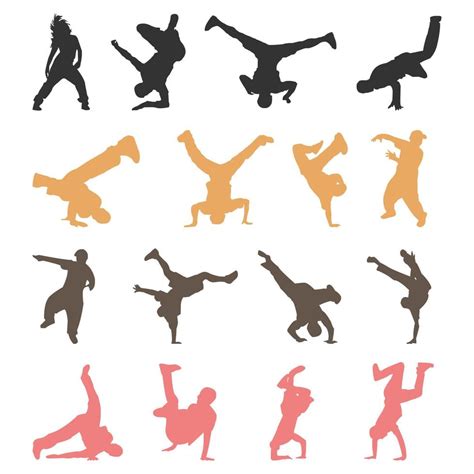 vector dance flat dancer silhouette 23026189 Vector Art at Vecteezy