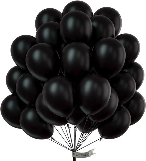 Partywoo Black Balloons Pcs Inch Matte Black Balloons Black