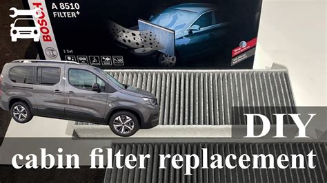 HOW TO Replace CABIN FILTER PEUGEOT RIFTER CITROEN BERLINGO OPEL COMBO