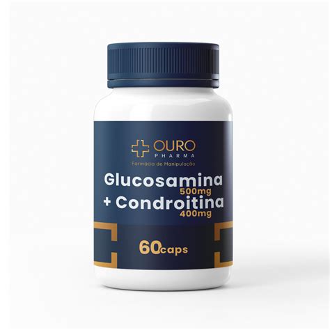 Glucosamina 500mg Condroitina 400mg 60 ou 120 cápsulas OURO PHARMA