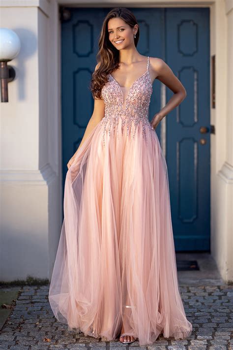 Robe De Soirée En Tulle Dawn Pink Christian Koehlert