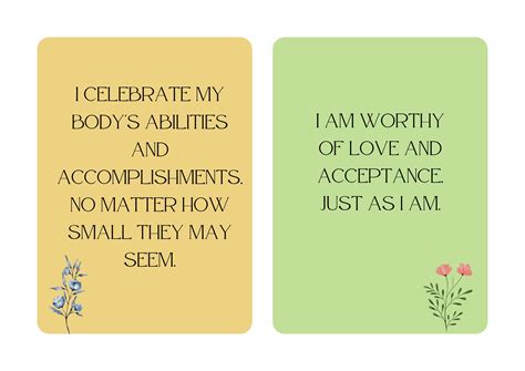 24 Body Positive Affirmations Cards Printable Affirmations Cards