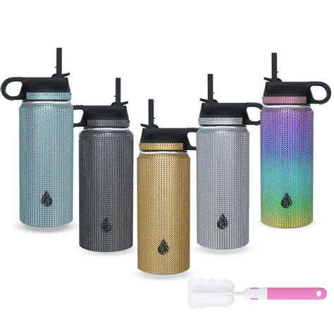 64 Oz Insulated Water Bottle Straw