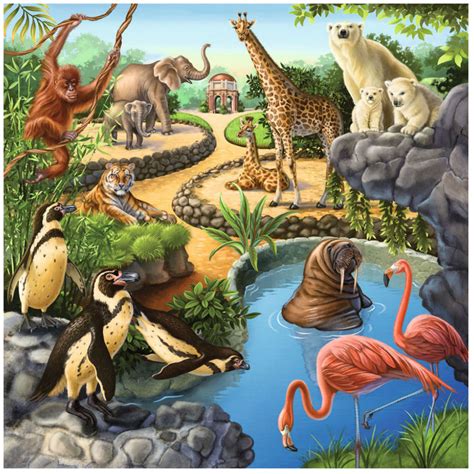 Forest Zoo Animals 3 X 49 Brikker Games