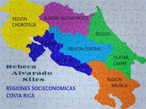 Puzzle De REGIONES COSTA RICA Rompecabezas De