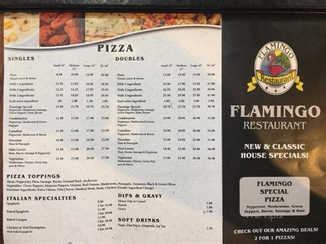 Menu Of Flamingo Restaurant In Renfrew On K7v 3z3