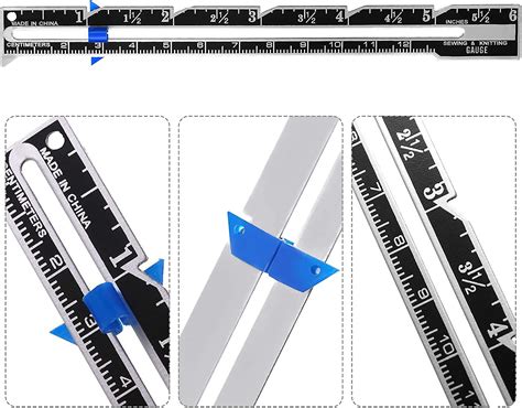 Pieces Sewing Gauge Sewing Measuring Tool In Sliding Gauge