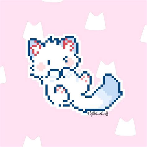 Cat Pixel Art Dessin Perles à Repasser