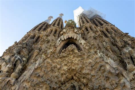 La Sagrada Familia Catalan Cathedral Vertical View On The Biggest