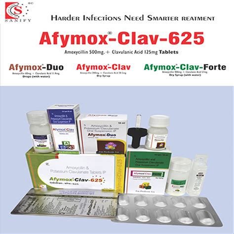 AFYMOX CLAV 625 Tablets SANIFY HEALTHCARE PVT LTD