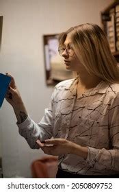 Beautiful Smart Blonde Nerd Girl Library Stock Photo 2050809752 Shutterstock