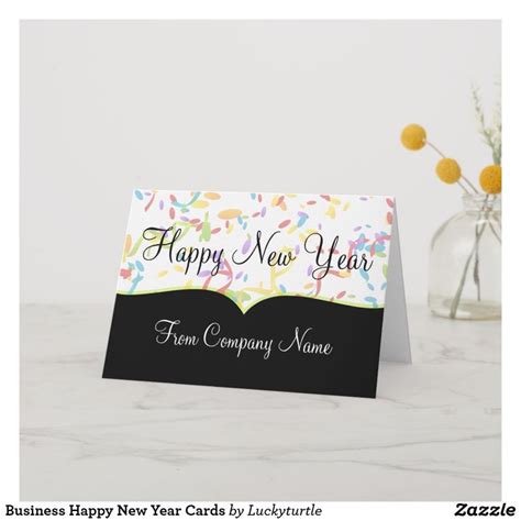 Business Happy New Year Cards | Zazzle | Holiday design card, Corporate holiday cards, New year card