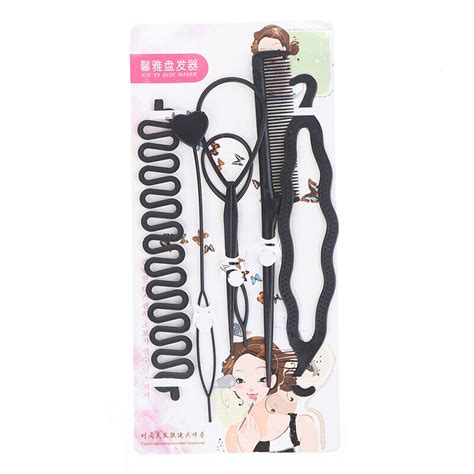 Pcs Set Hairstyle Braiding Tools Pull Through Hair Needle Hair Disk