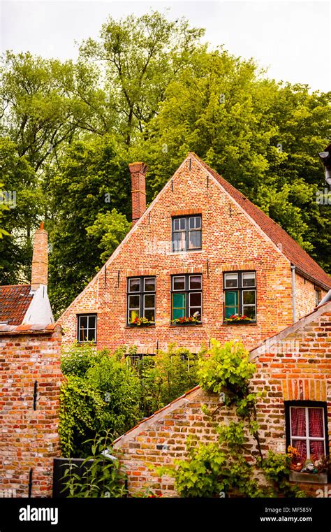 Architecture of the Historic Centre of Bruges, Belgium. part of the ...