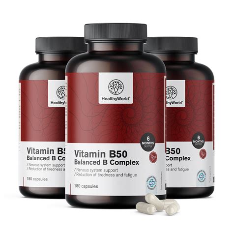 3 x Витамин B50 комплекс, общо 540 капсули - HealthyWorld.bg