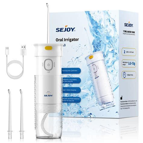 SEJOY Cordless Water Flosser 175ml Portable Dental Teeth Cleaner Oral