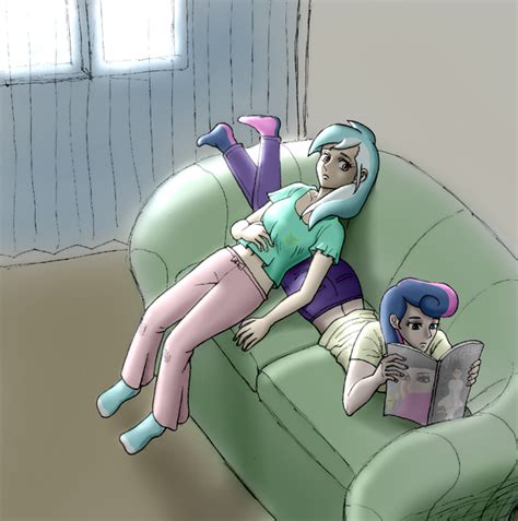 2102426 Artist Asdf314159265 Bon Bon Clothes Couch Derpibooru