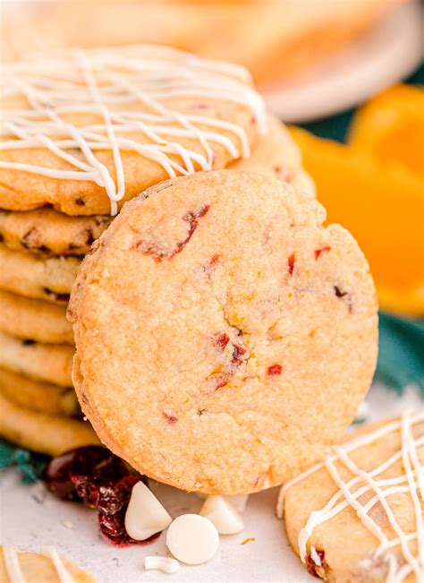 Cranberry Orange Shortbread Cookies Sugar And Soul