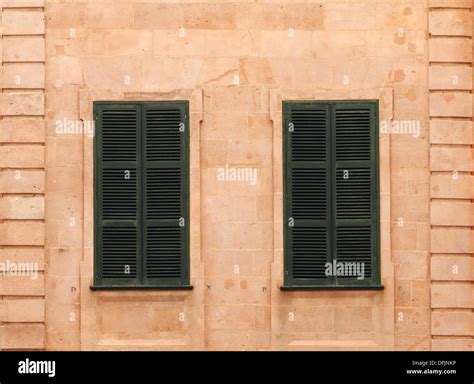 Shuttered Windows Stock Photo Alamy