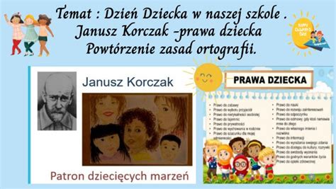 Janusz Korczak Prawa Dziecka Marta Ucieszy Ska