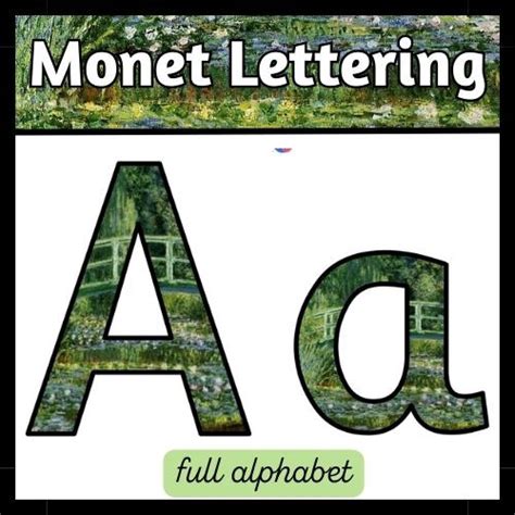 Monet Display Lettering Primaryresourcerack