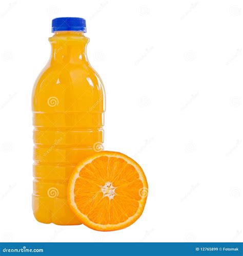 Frasco Do Sumo De Laranja Imagem De Stock Imagem De Meio