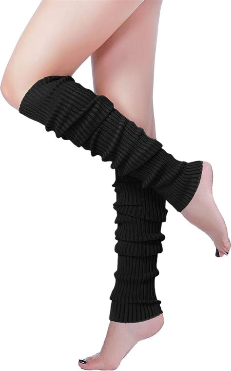 Long Leg Warmer V28 Womens Men 80s Party Ribbed Knit Dance Sports