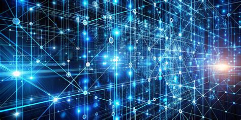 abstract blue digital network background stock photo blue network