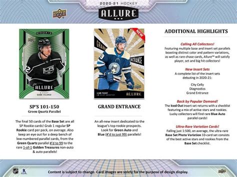 2020 21 Upper Deck Allure Hockey Hobby Box Cloutsnchara