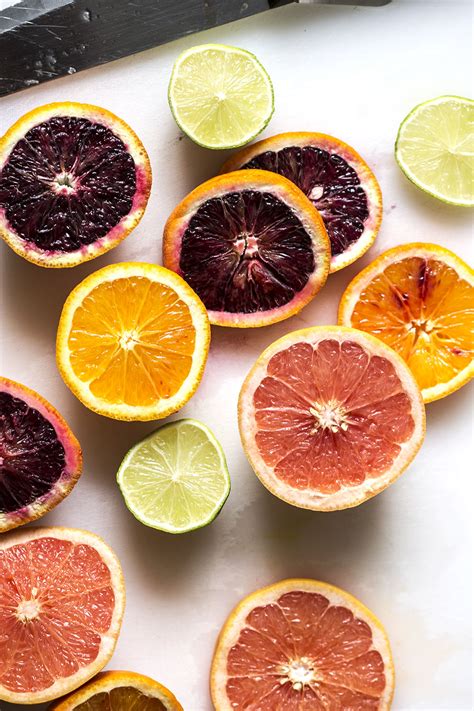 Blood Orange Grapefruit And Lime Spritzer With Mint