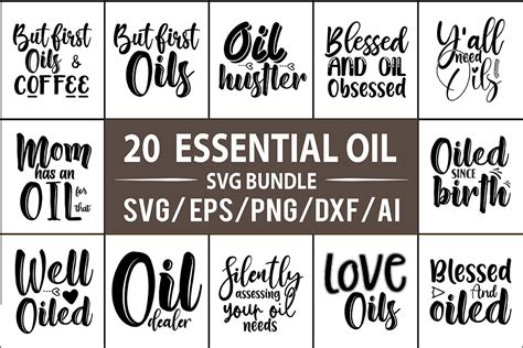 Essential Oil SVG Bundle Graphic By Nirmal108roy Creative Fabrica