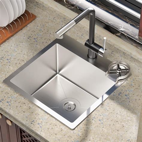 Torva 18 Inch Drop In Kitchen Sink With 304 Stainless Steel Sink Glass