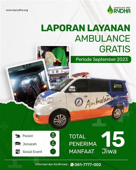 LAPORAN PENYALURAN AMBULANCE RYDHA September 2023