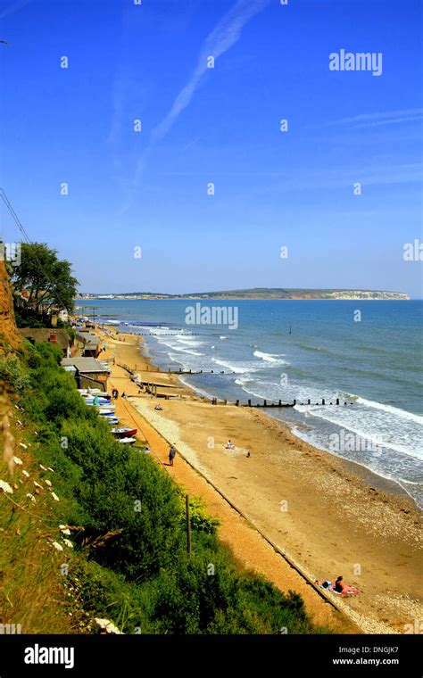 Shanklin Beach From The Appley Steps On The Coastal Path On The Isle Of