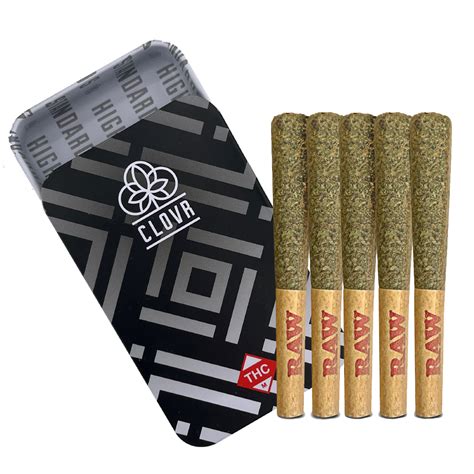 5 Pack 5g Pre Rolls Clovr Cannabis