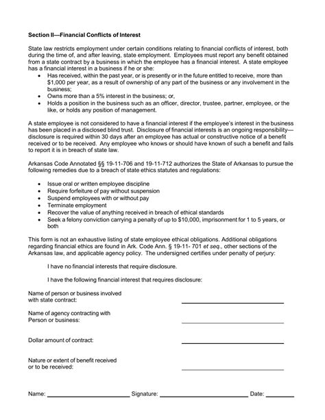 Arkansas Employee Relative And Financial Interest Disclosure Fill Out