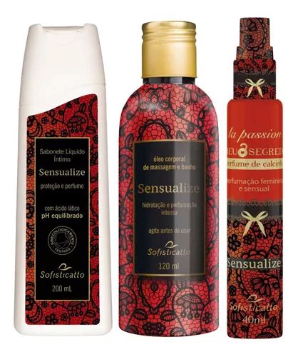 Perfume De Calcinha Leo Corporal E Sabonete Kit Sensualize