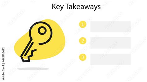 Key Takeaways slide template. Clipart image Stock Vector | Adobe Stock