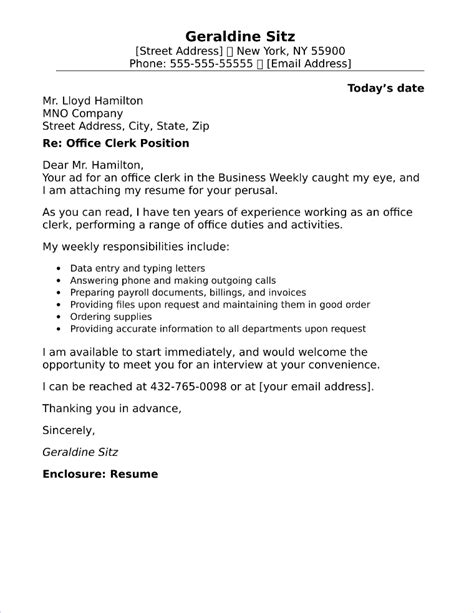 Clerk Cover Letter Mt Home Arts