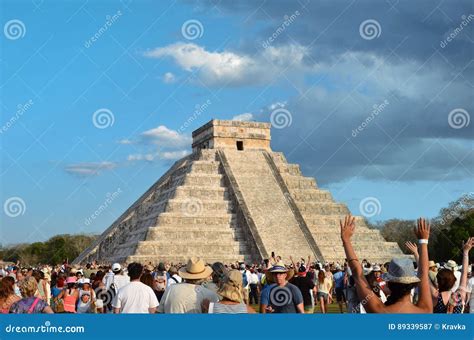 Feathered Serpent Sculpture At The Base Of One Of The Stairways Of