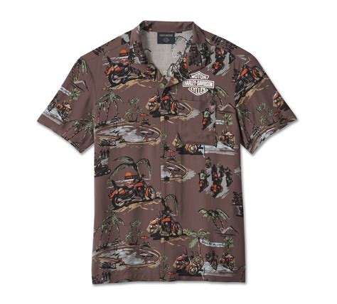 Men S Daytona Aloha Shirt Harley Davidson NZ